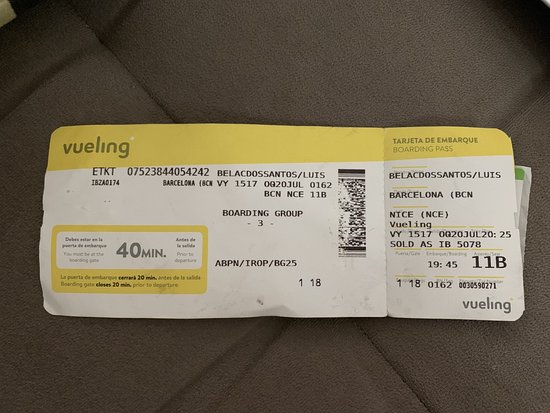 vueling ticket