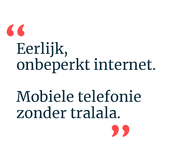 mobiel onbeperkt internet